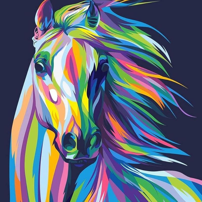 Horse Wall Decor Paint By Numbers Set
