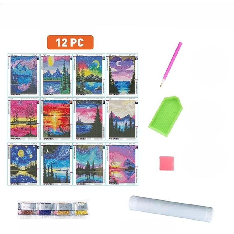 12 Pack 5D Diamond Painting Kits