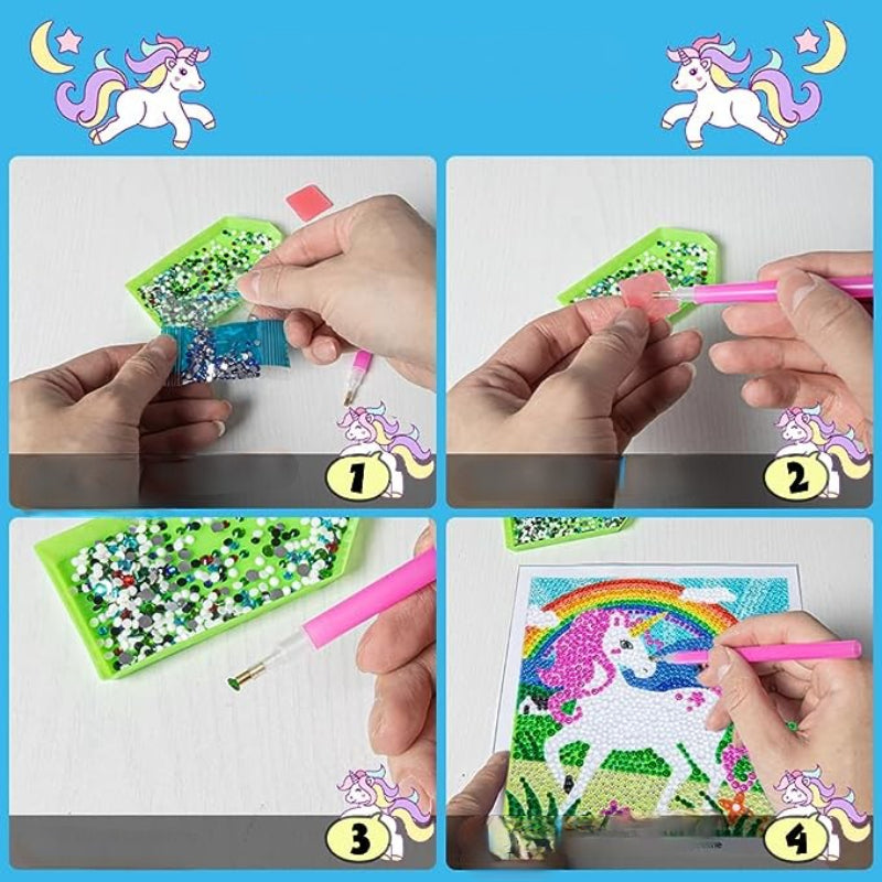 Unicorn 5D Diamond Painting Kit With Wooden Frame