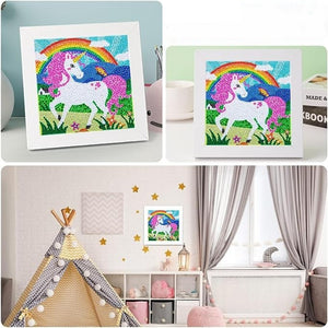 Unicorn 5D Diamond Painting Kit With Wooden Frame