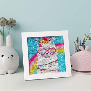 Alpaca 5D Diamond Painting Kit With Wooden Frame