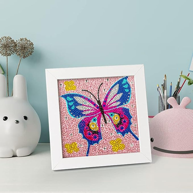 Butterfly 5D Diamond Painting Kit With Wooden Frame
