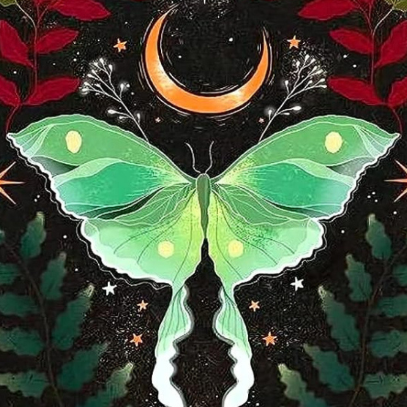 Butterfly With Moon Diamond Painting