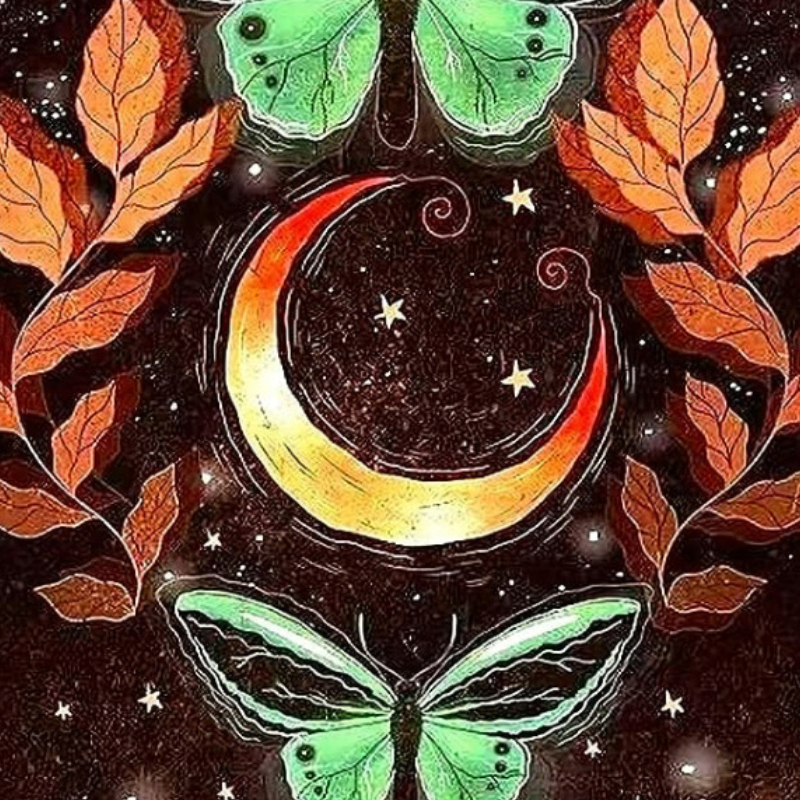 Butterfly With Moon Paint By Number