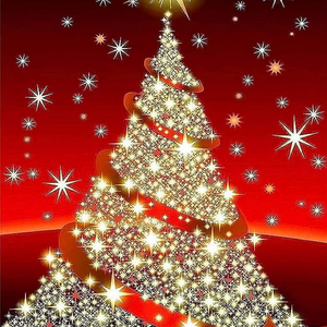 Christmas Tree Art By Diamond