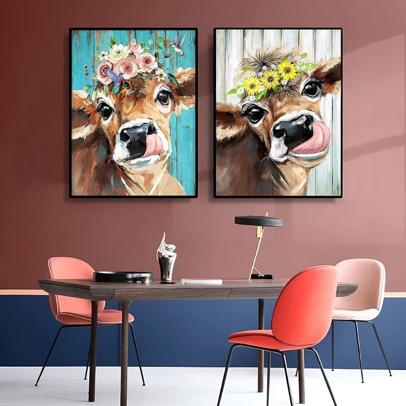 Cow With Flowers Art Painting Kits