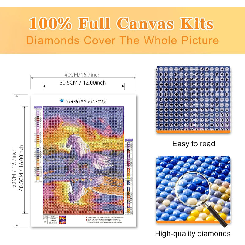 Horse Diamond Painting Kit With Accessories