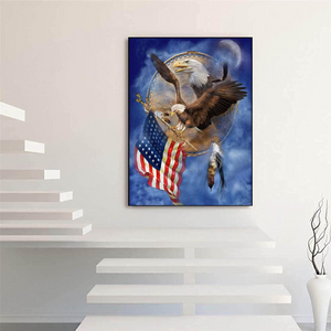 Eagle And American Flag Diamond Painting