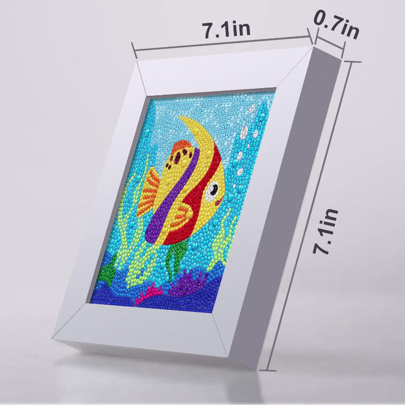 Fish Diamond Painting With Wooden Frame
