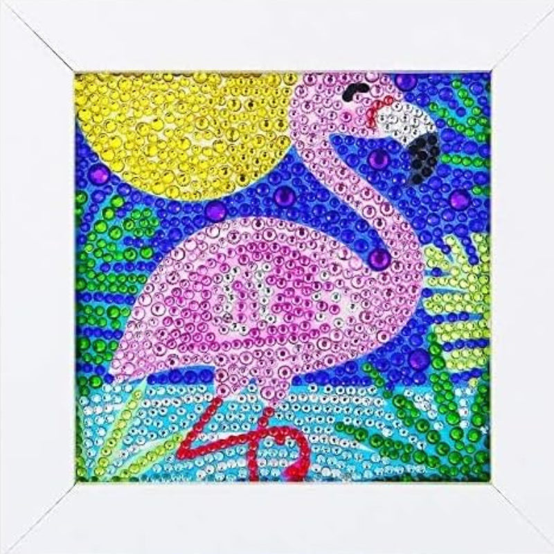 Flamingo 5D Diamond Painting Kit With Wooden Frame