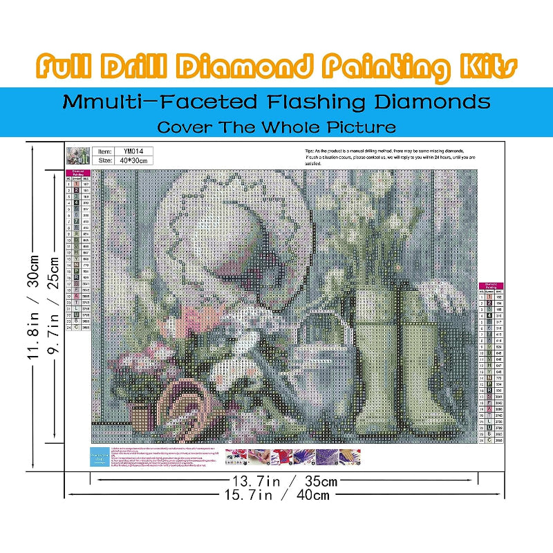 Floral Portrait Diamond Painting Kit