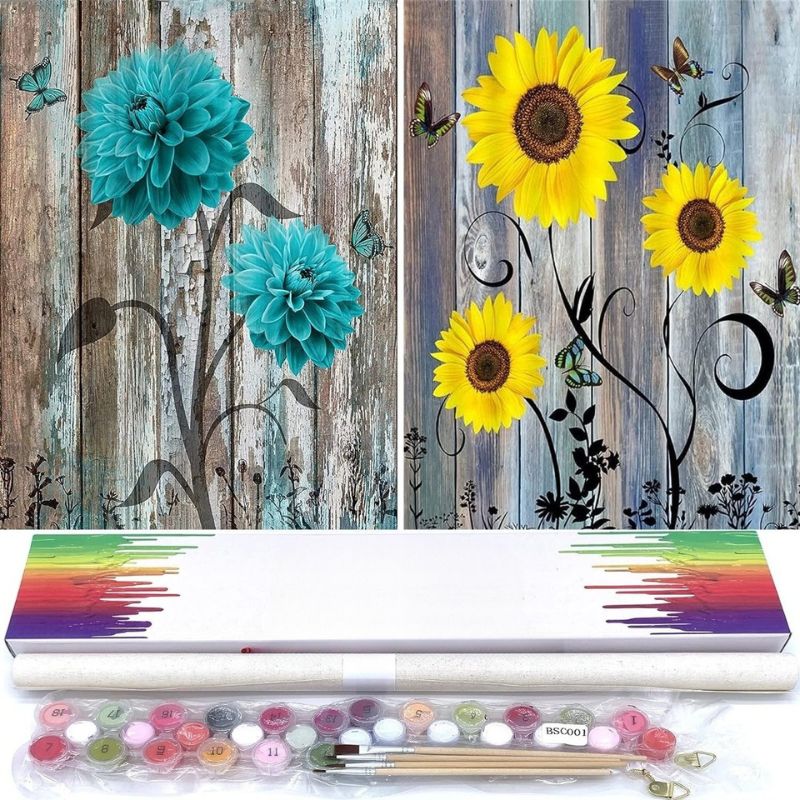 Flower And Butterfly Paint By Numbers Set