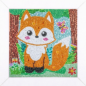 Fox 5D Diamond Painting Kit With Wooden Frame
