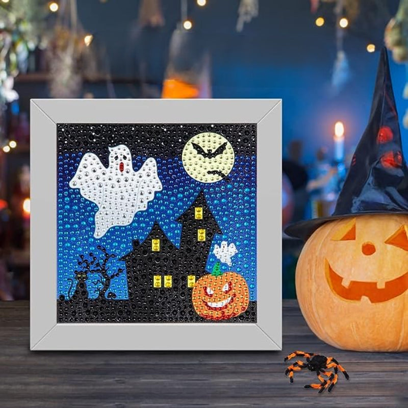 Halloween 5D Diamond Painting Kit With Wooden Frame