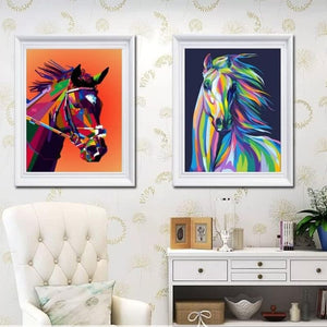 Horse Wall Decor Paint By Numbers Set