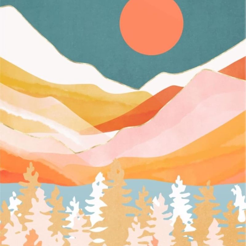Mountain And Sun Diamond Painting Kit