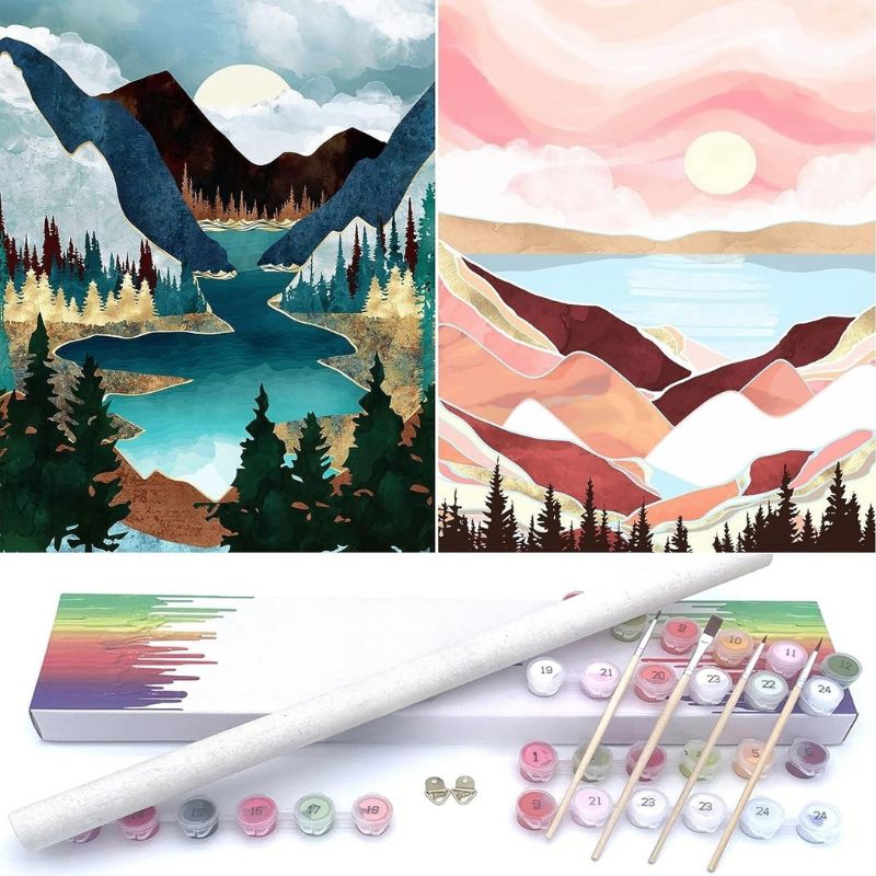 Mountain Scenery Paint By Numbers Set