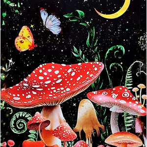 Mushroom And Butterfly Diamond Painting Kits