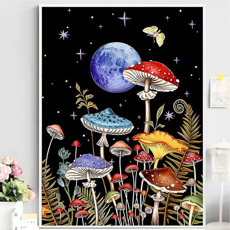 Mushroom And Moon Art Painting Kits