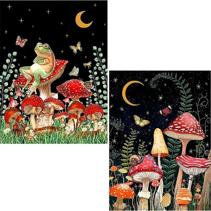 Mushroom Frog Gem Art Diamond Painting Kits