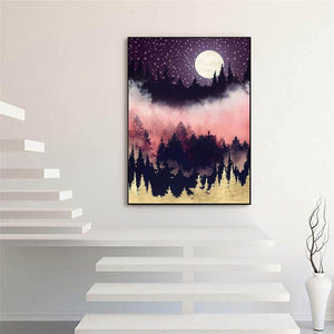 Night Forest Abstract Diamond Painting Set
