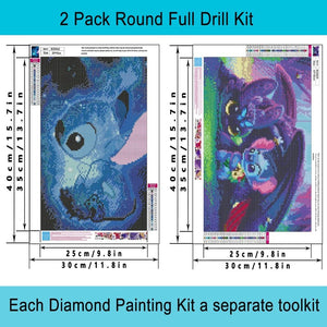 Pack Of Two Diamond Painting Kits