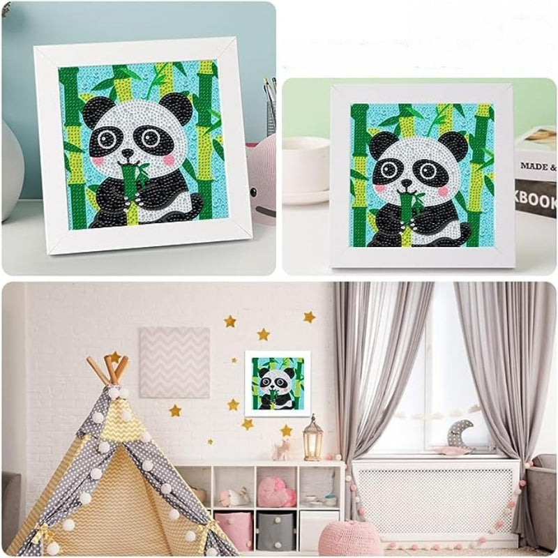 Panda 5D Diamond Painting Kit With Wooden Frame
