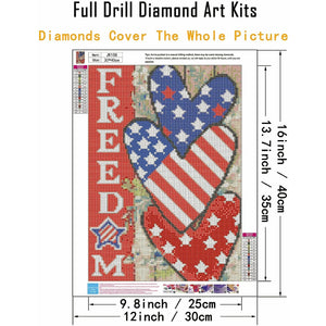 Patriotic Cordate Diamond Painting Kits