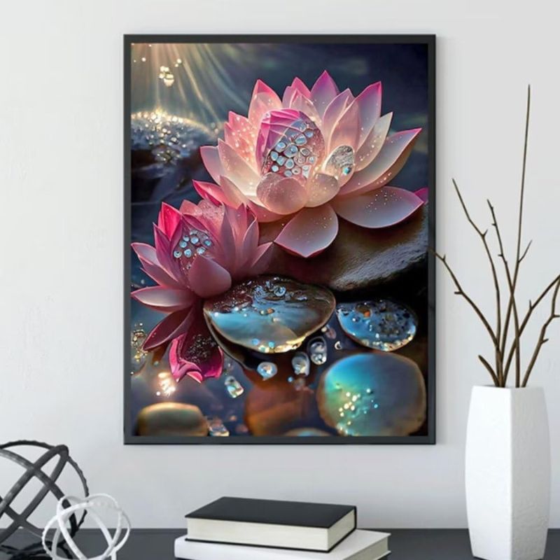 Pearl Lotus Crystal Rhinestone Painting Kits