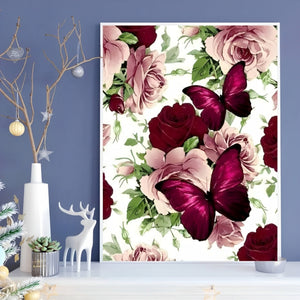 Roses And Butterflies Hanging Decoration Painting Kits