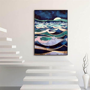 Round Ocean waves Painting Kit