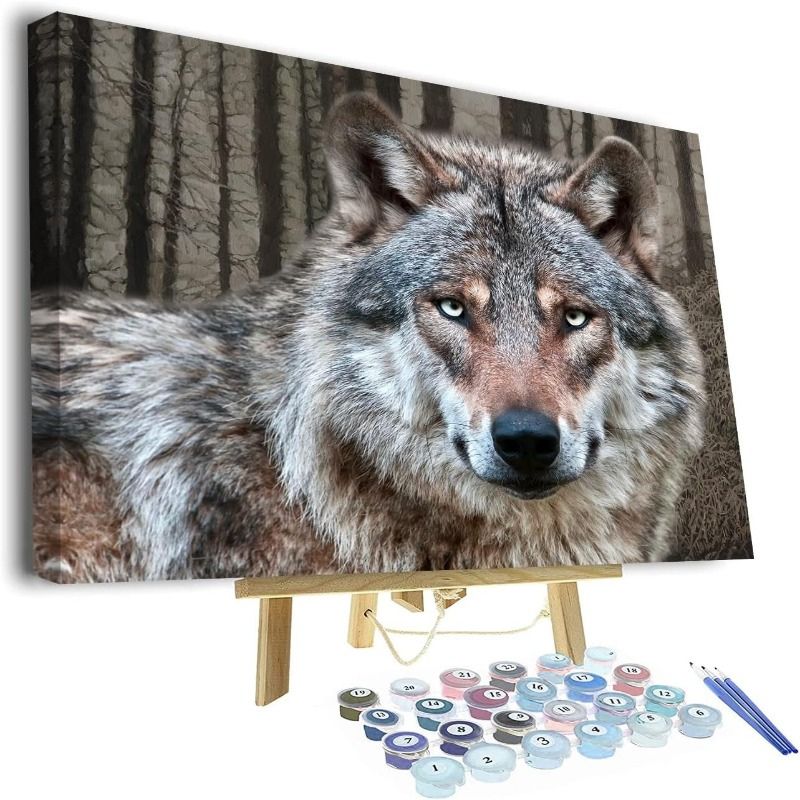 Snow Wolf Oil Painting Kits