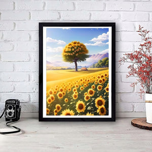 Sunflower Field Full Drill Crystal Painting Kits