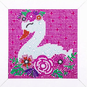Swan 5D Diamond Painting Kit With Wooden Frame