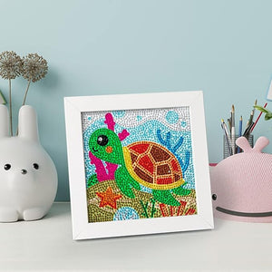 Tortoise 5D Diamond Painting Kit With Wooden Frame