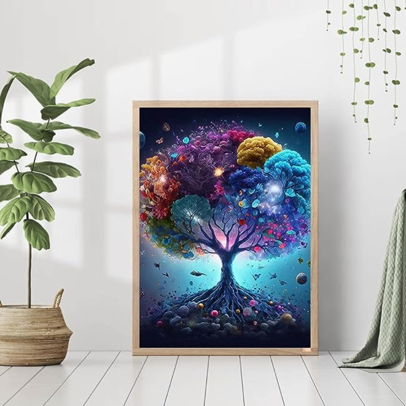 Tree Painting By Number Kit For Wall Decoration