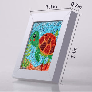 Turtle Art Wooden Frame Diamond Painting