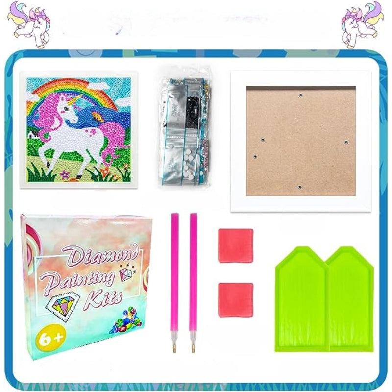 Unicorn 5D Diamond Painting Kit With Wooden Frame